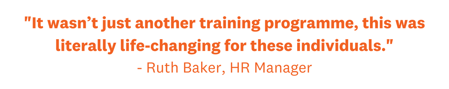 Quote from Ruth Baker, HR Manager