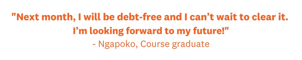 Quote from Ngapoko, course graduate 