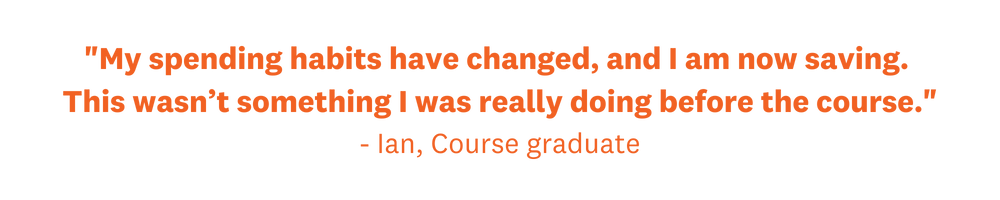 Quote from Ian, course graduate