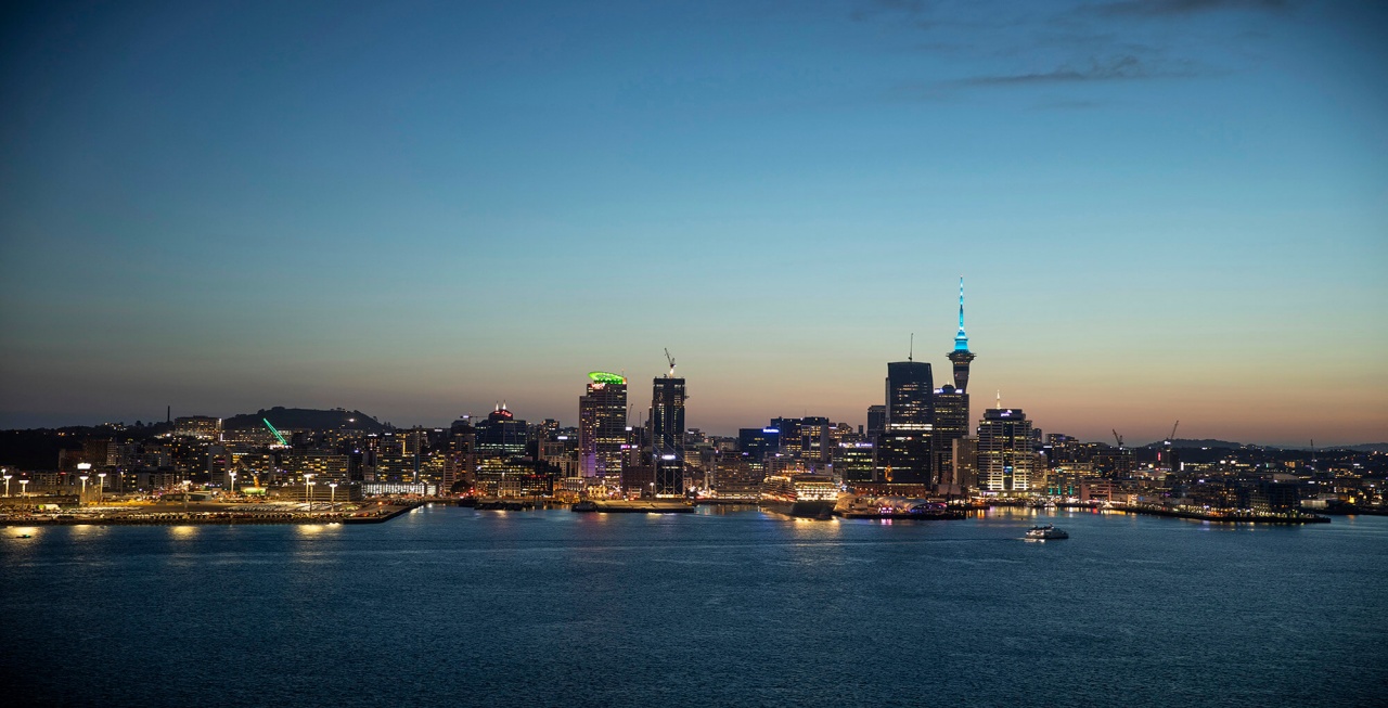 Auckland skyline at night