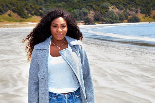 Serena Williams on beach