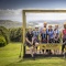 Delegates at EcoZip Adventures with view over Waiheke Island