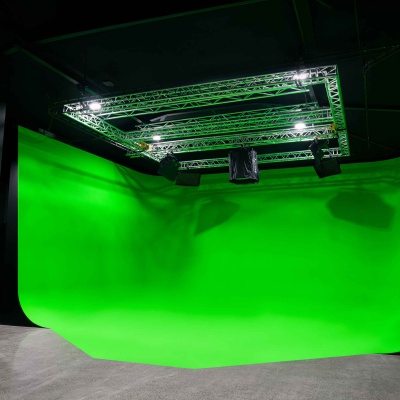 Viva La Dirt League green screen in Henderson studio