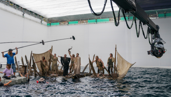 On set of The Lord of the Rings: The Power of the Ring