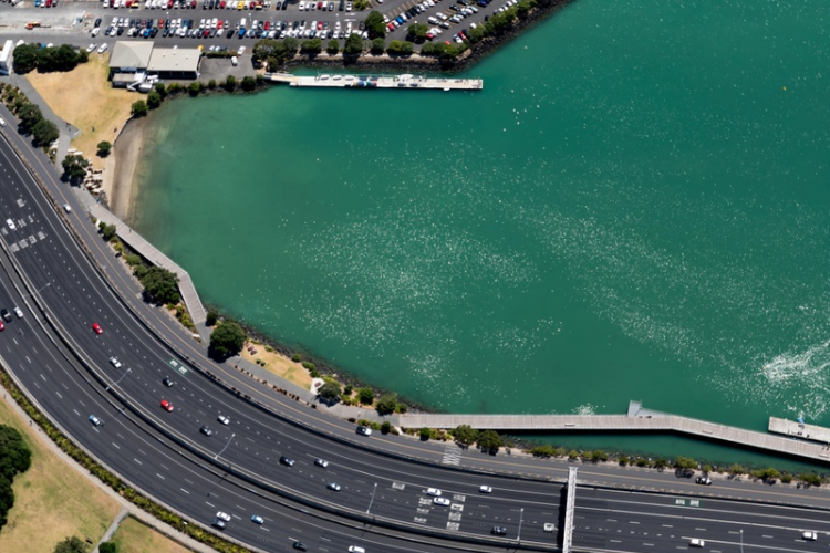 Aerial shot of road infrastructure